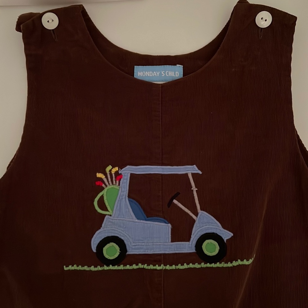 Mondays child smocked pant outfit 3t